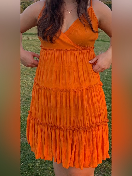 ASOS Dresses & Skirts - ASOS Orange Tiered Sleeveless Sundress casual wedding guest dress